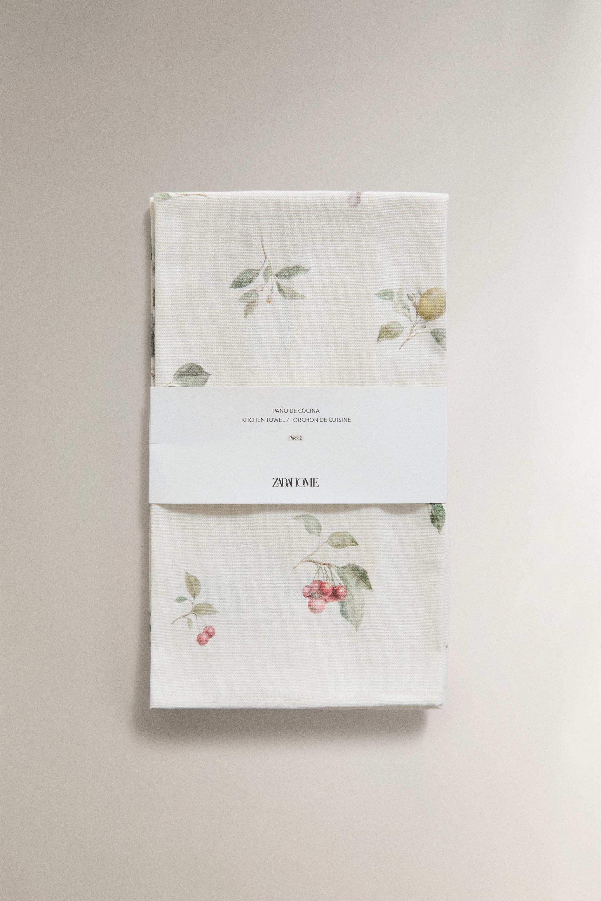 PACK OF COTTON FLORAL TEA TOWELS (PACK OF 2)